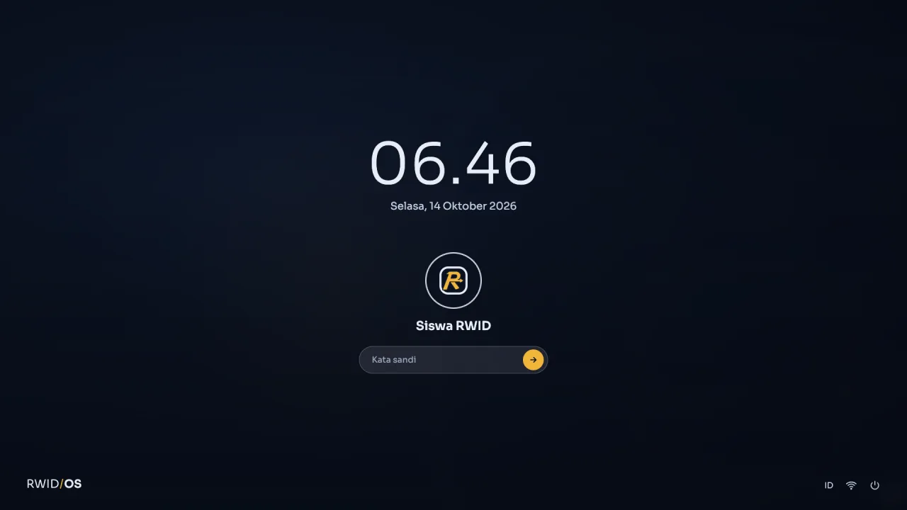 Layar login RWID/OS